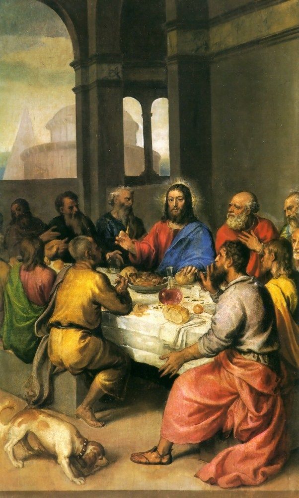 Titian The Last Supper [detail]